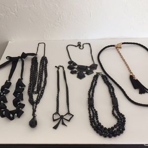 Lot x6 Black Edgy Jewlery